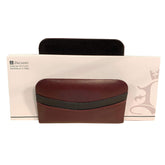 Burgundy Leather with Black Trim Letter Holder